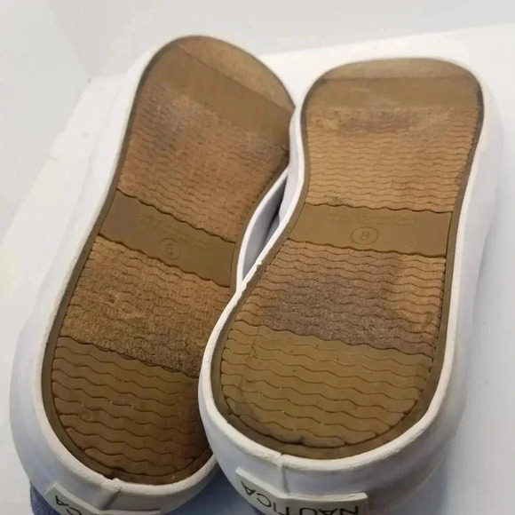 Nautica Chambray Nautical Two-tone Blue Slip-on Shoes Sz 8 - Picture 3 of 8